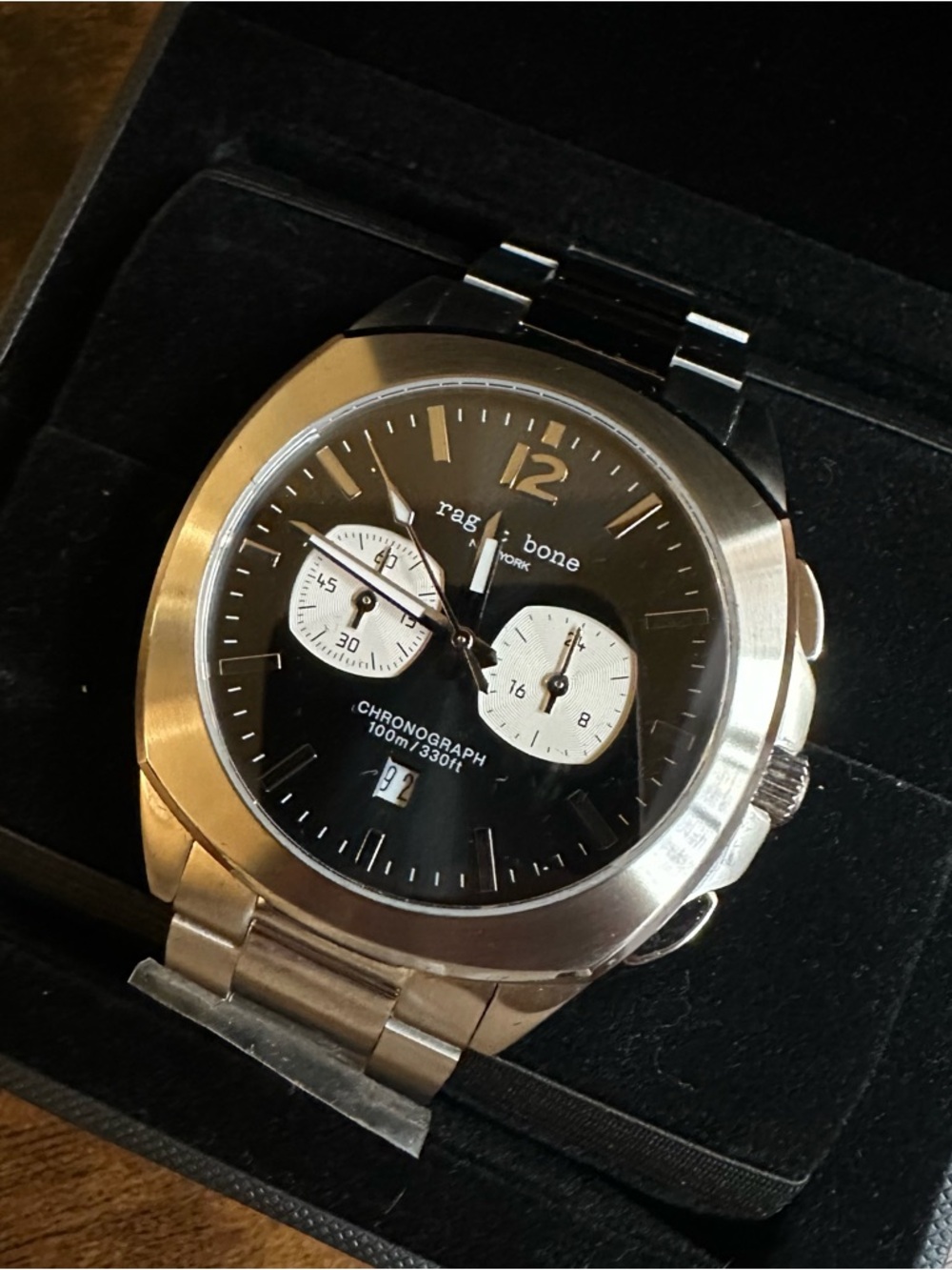 Rag & bone Men's Analog Quartz Watch Bleeker Chronograph RBG250034 Stainless
